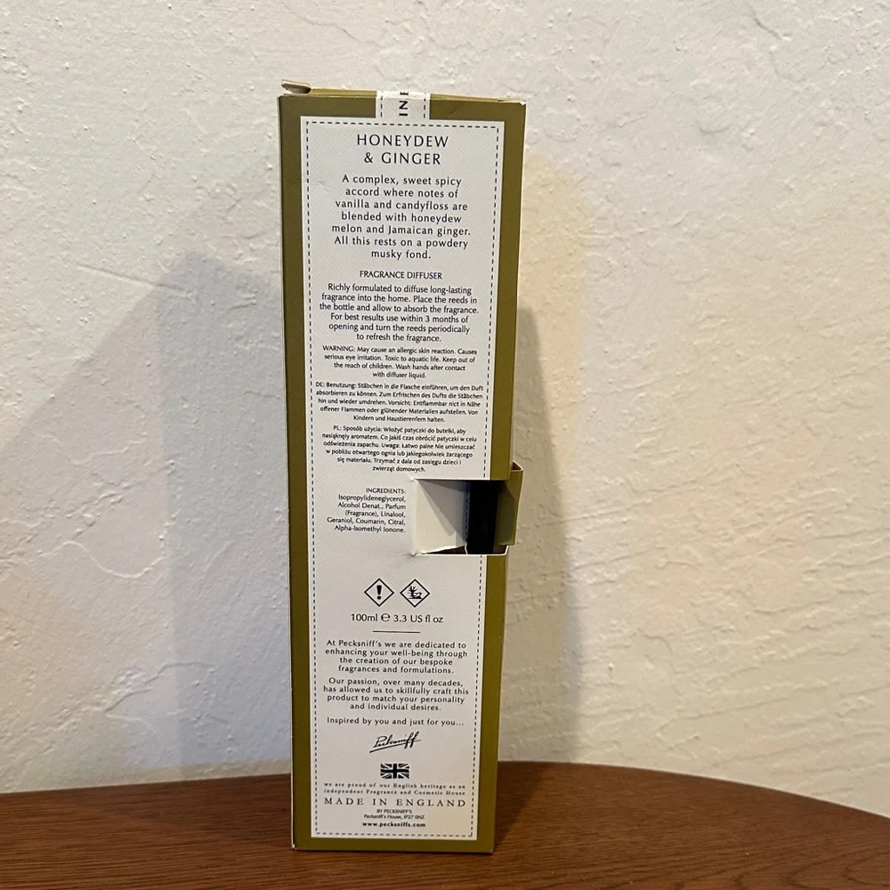 Honeydew & Ginger Fragrance Diffuser - Gold